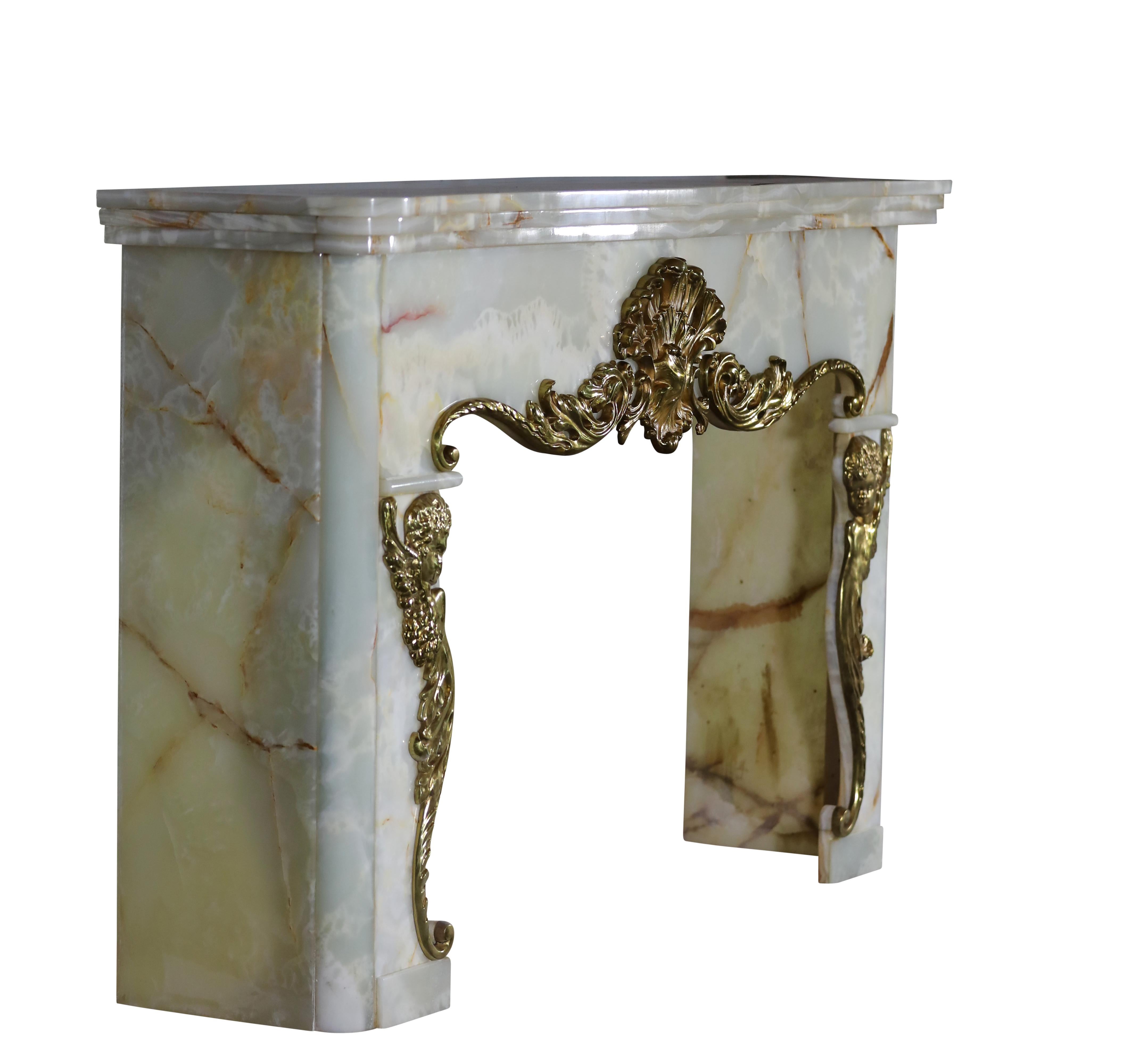 Onyx-Kaminumrandung Vintage aus Belgien im Angebot 8