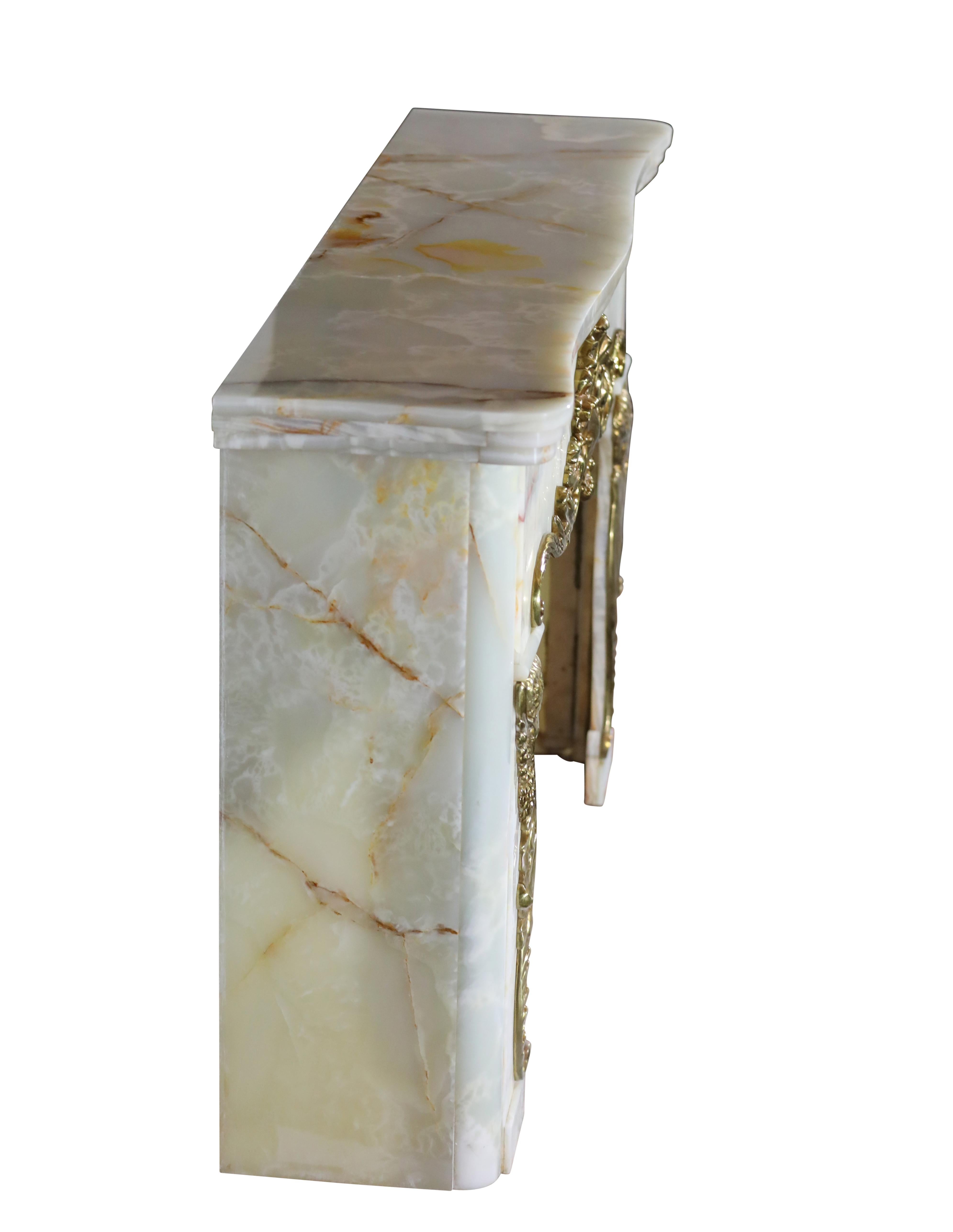 Onyx-Kaminumrandung Vintage aus Belgien im Angebot 9