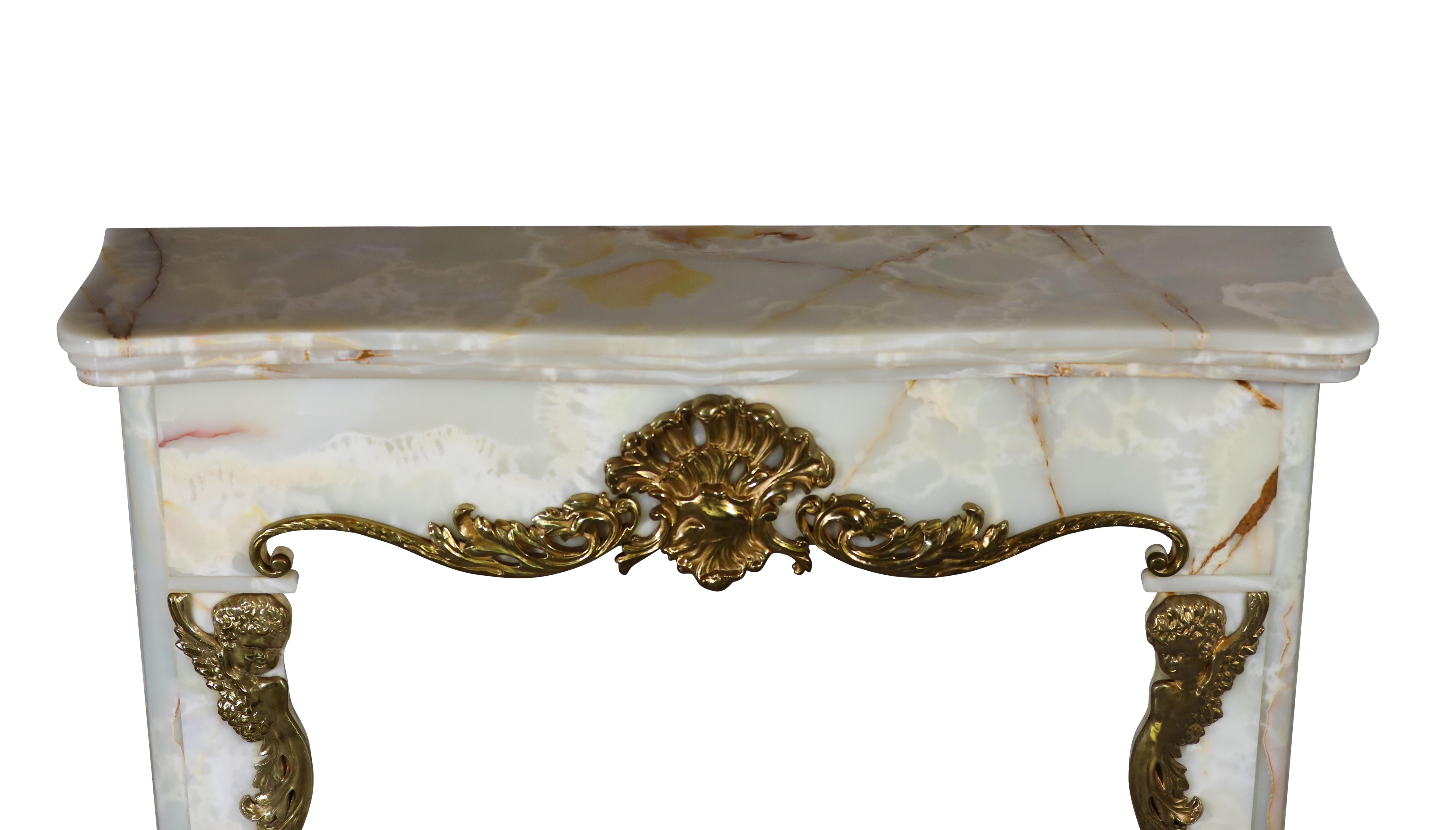 Onyx-Kaminumrandung Vintage aus Belgien im Angebot 10