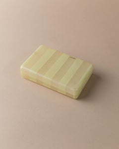 Vintage Onyx-Deckeldose mit Streifen, Italien, 1970er Jahre