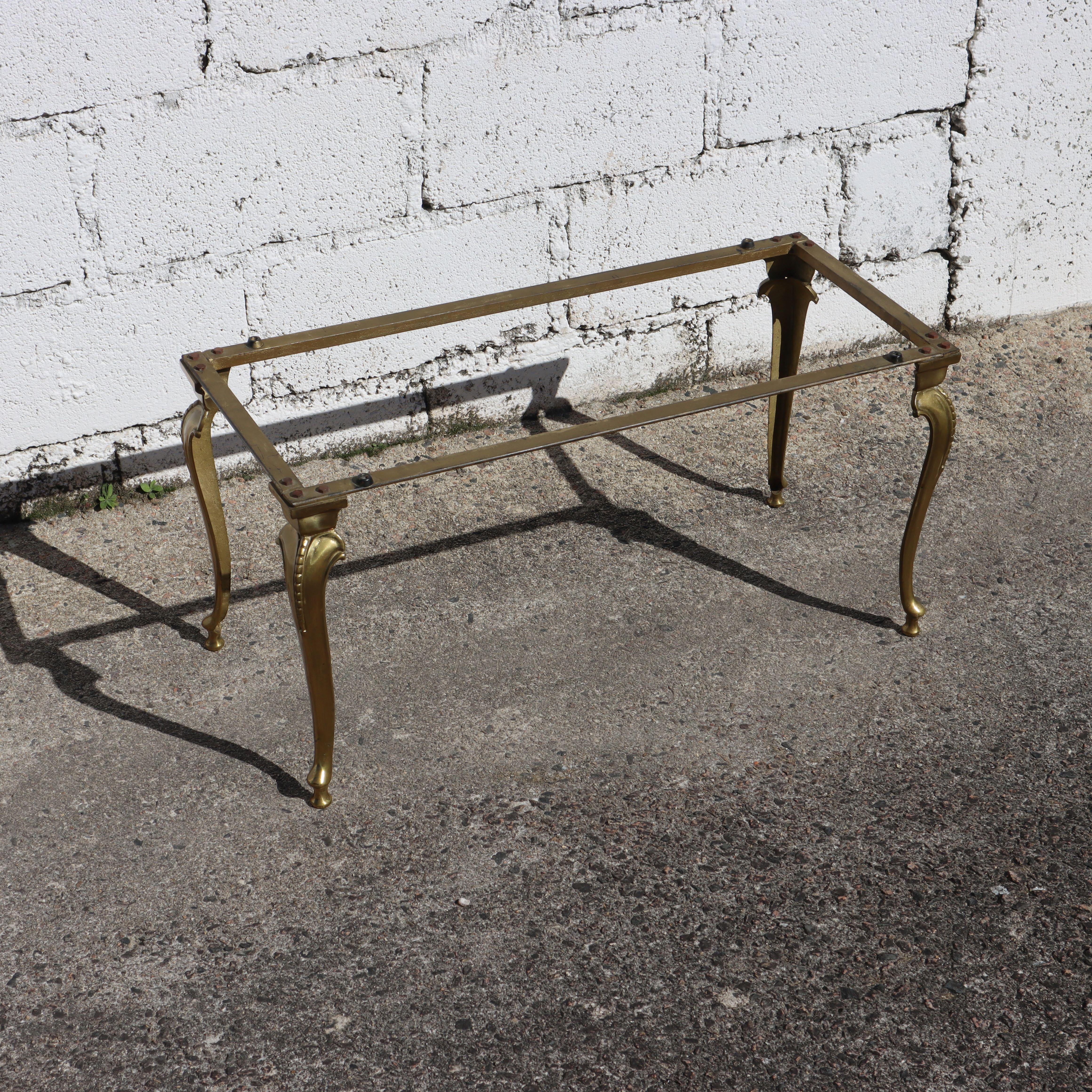 Vintage Onyx Marble and Brass Cocktail Table-Lounge Table-Style Louis XV-60s im Angebot 2