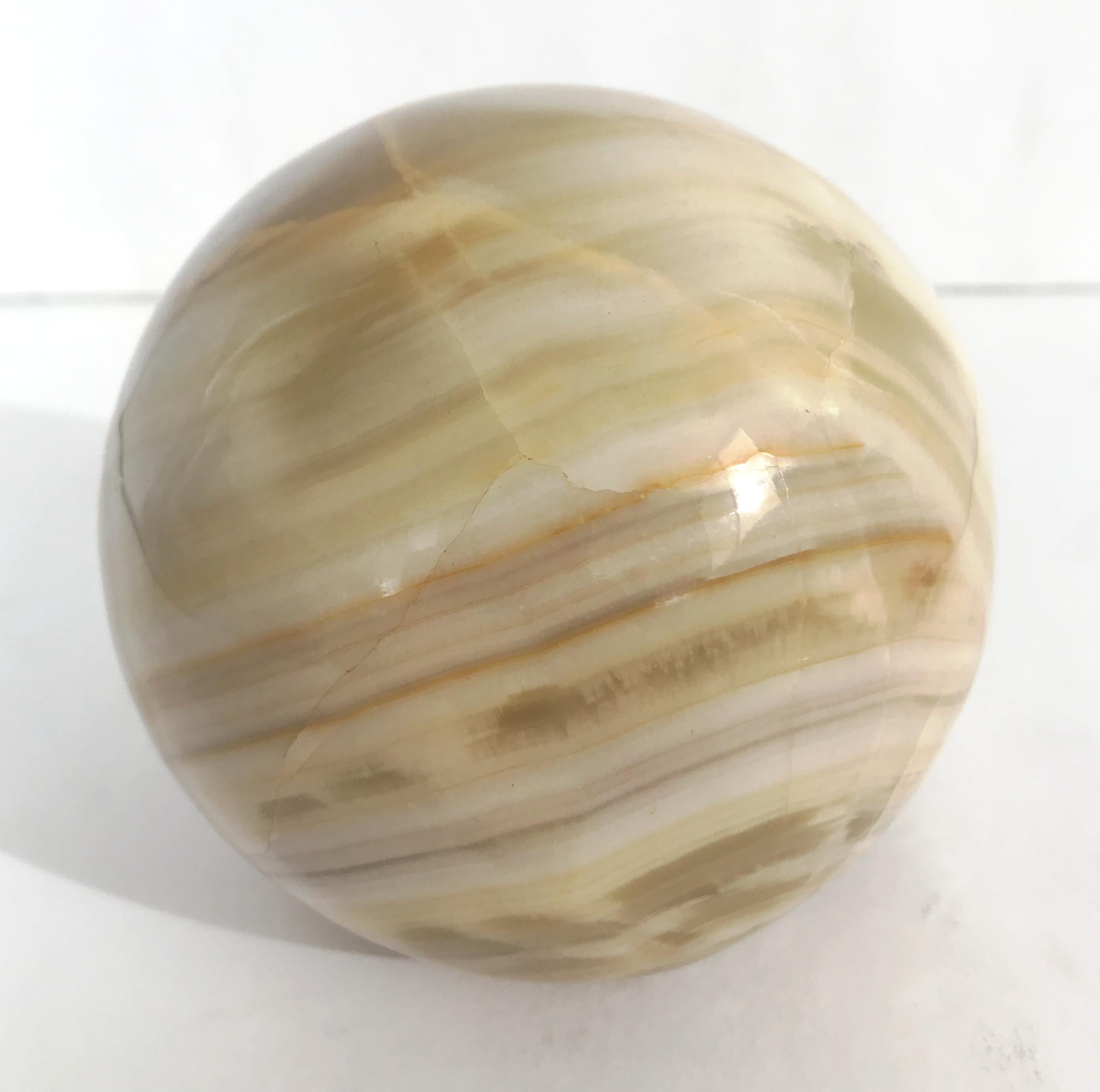 Modern Vintage Onyx Paperweight For Sale