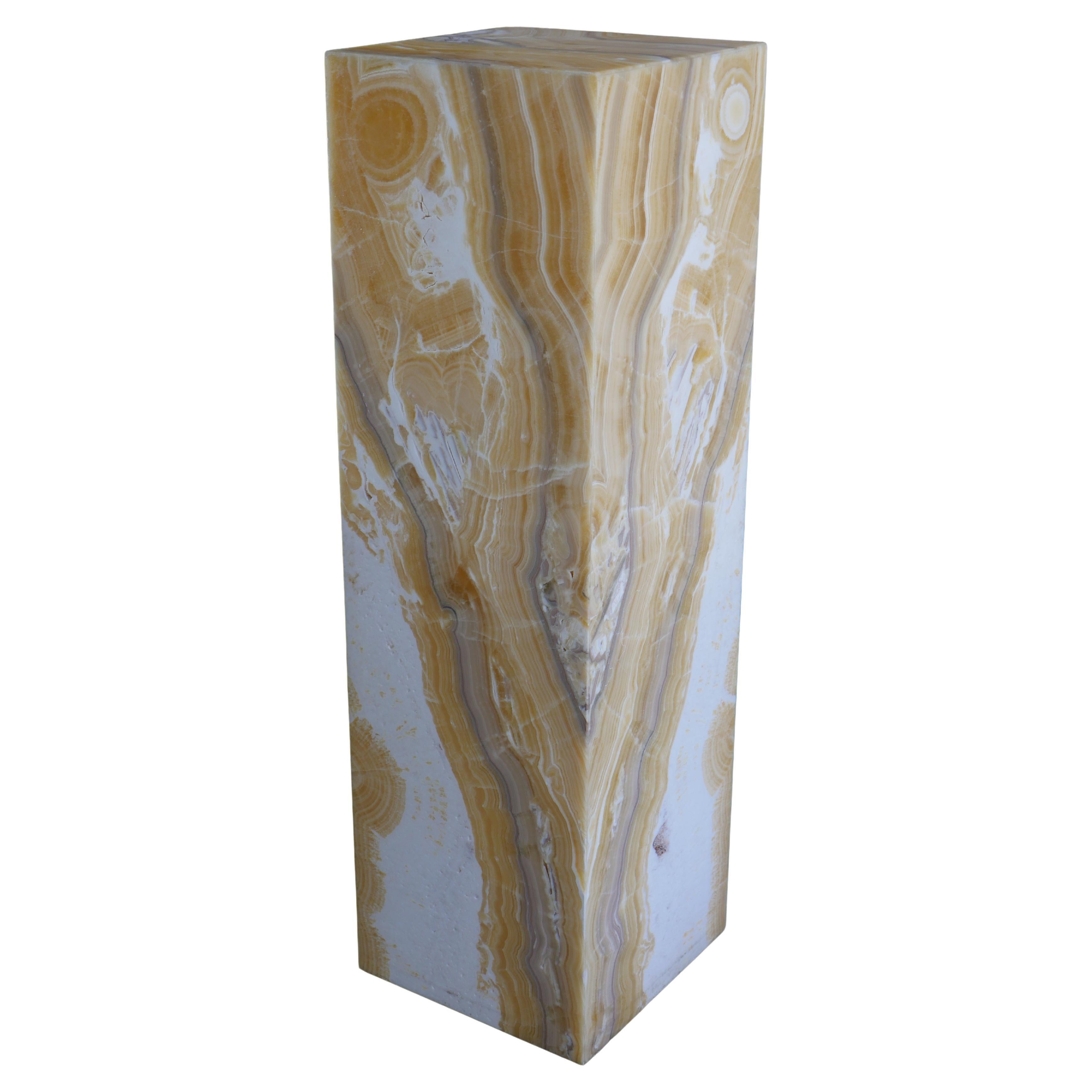 Vintage Onyx Pedestal Floor Lamp