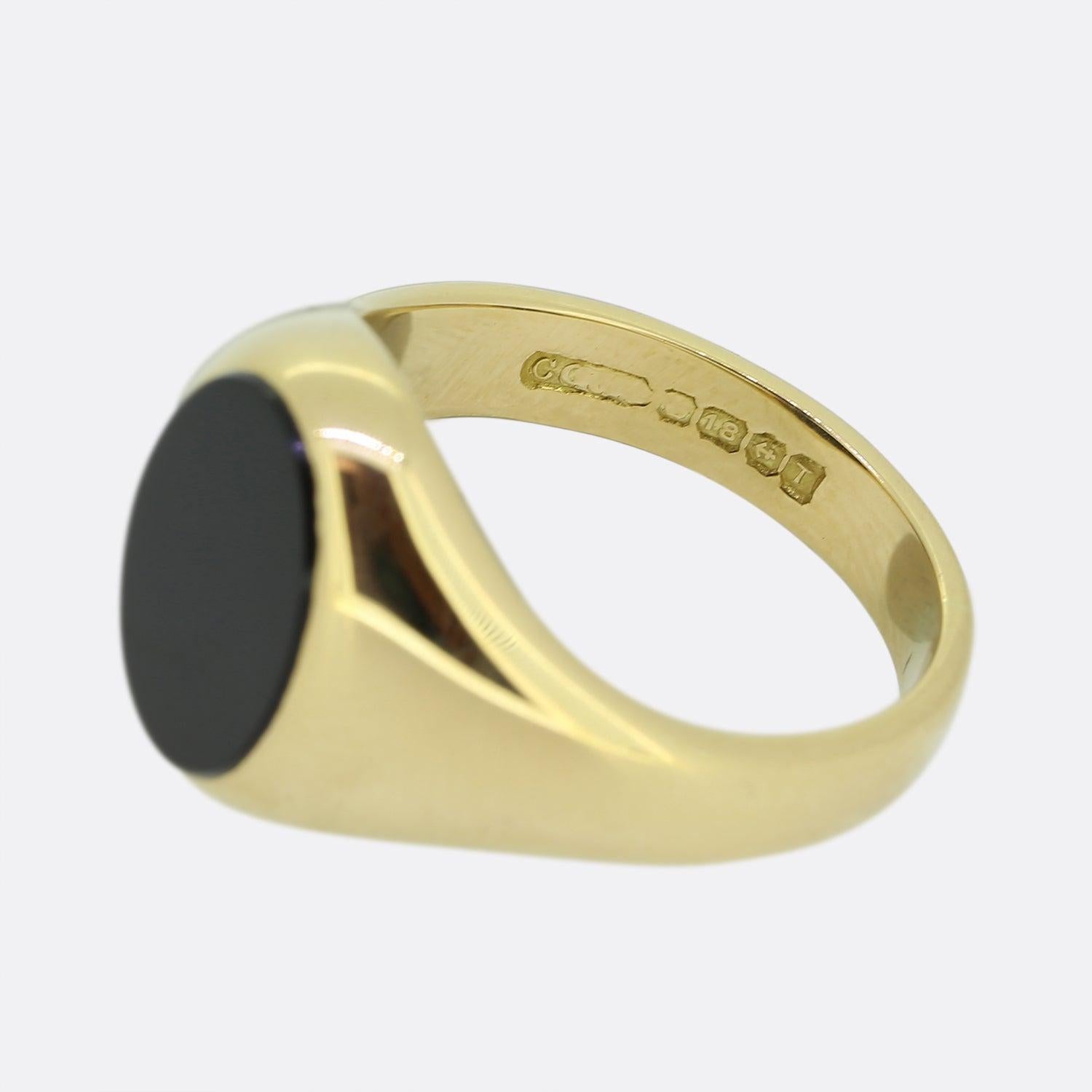 Men's Vintage Onyx Signet Ring