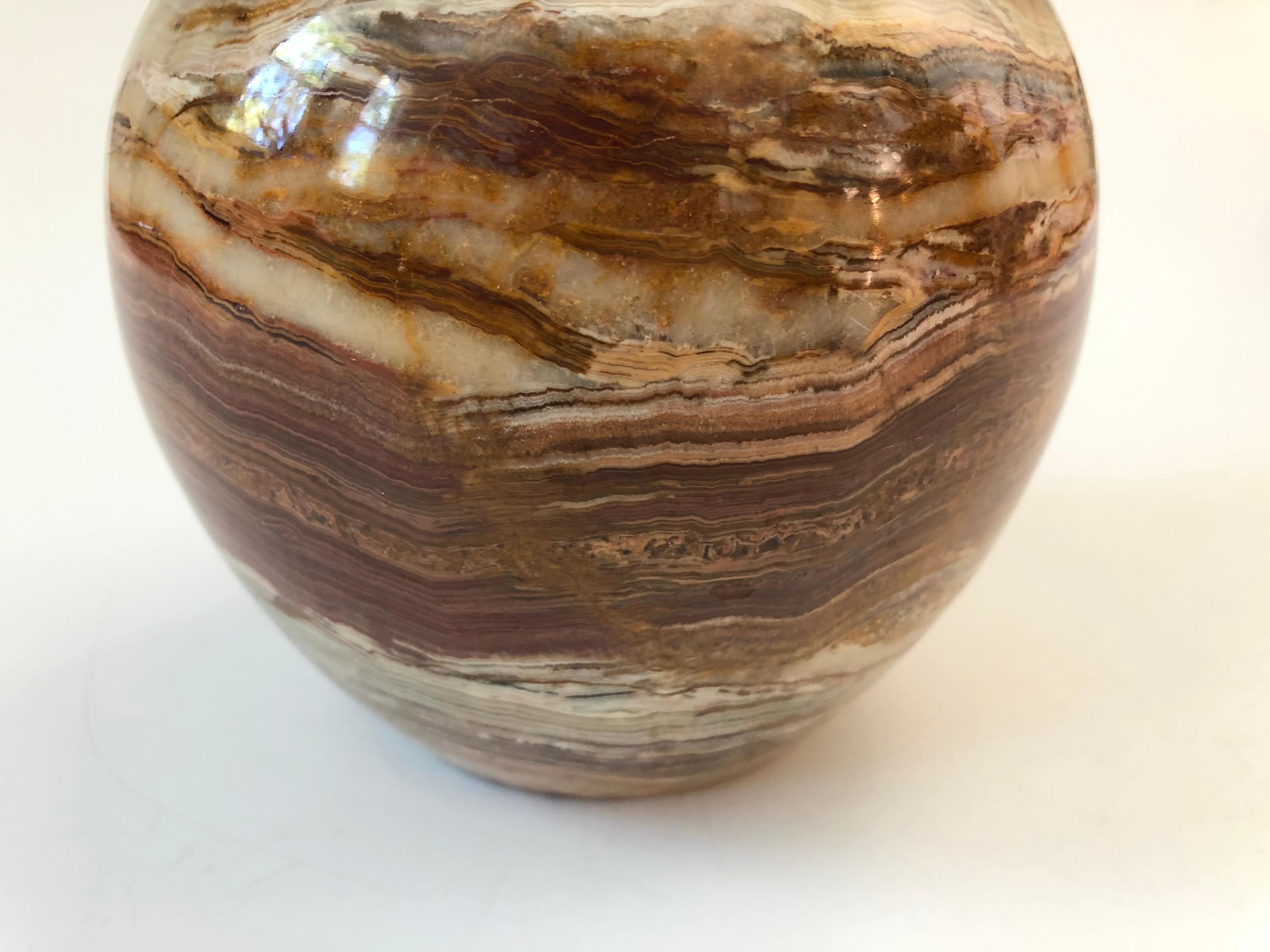 Organic Modern Vintage Onyx Vase