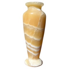 Vintage Onyx Vase in Lemon Curd Yellow, 1960s