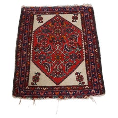 Vintage rug with bright colors, 100x80cm