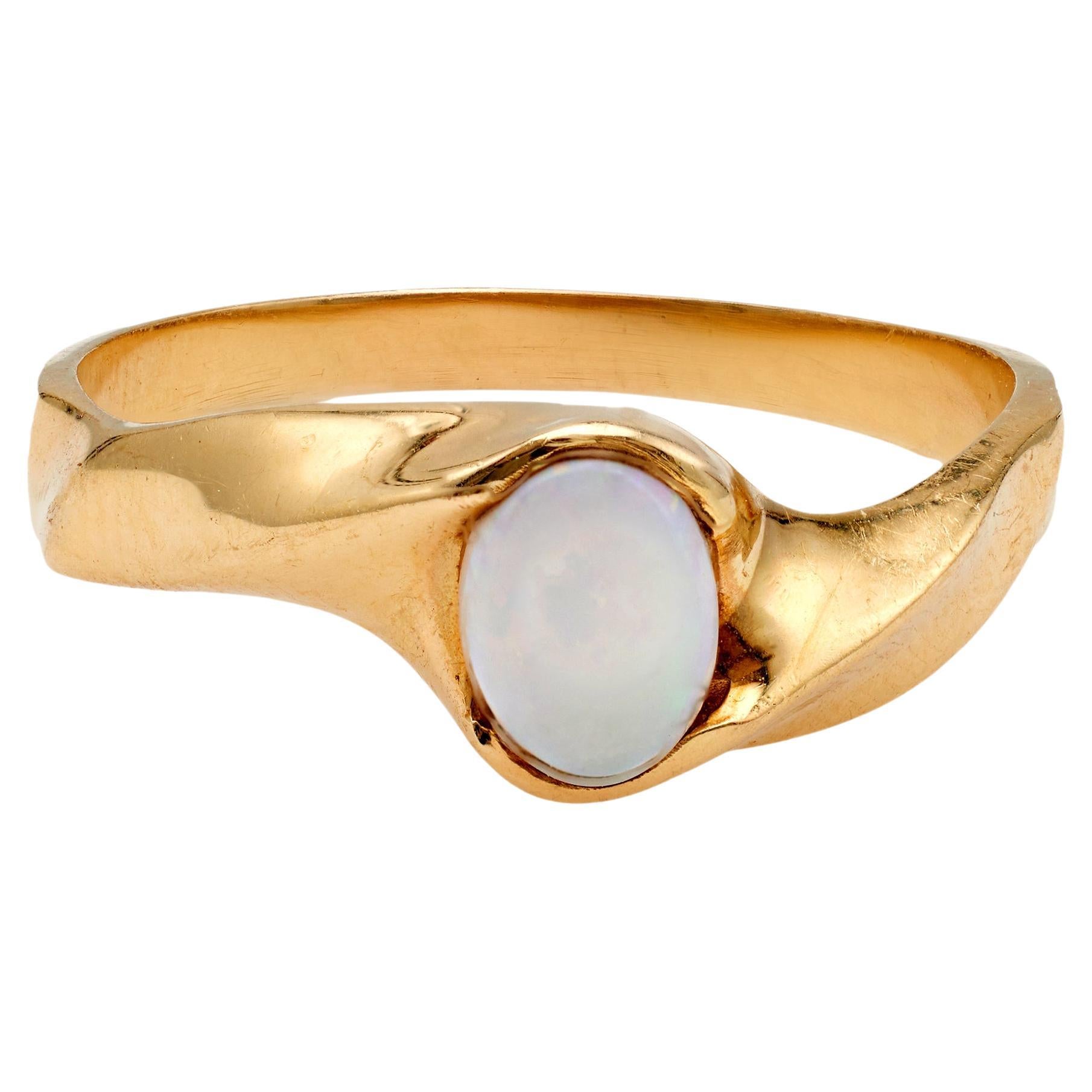 Vintage Opal 14k Gelbgold Ring, Vintage