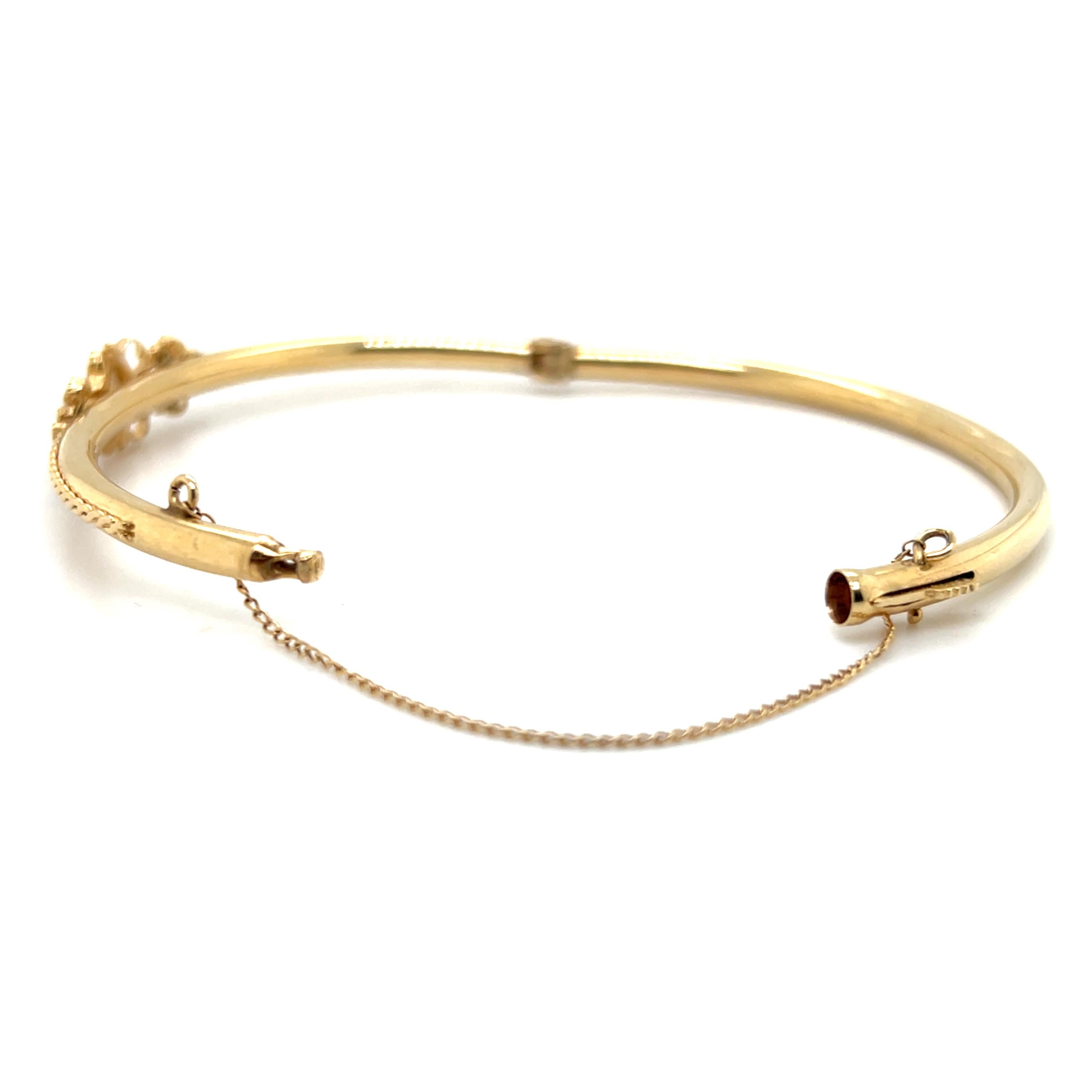 Opale d'epoca e bracciale a cerniera in oro giallo 14k 1960 5