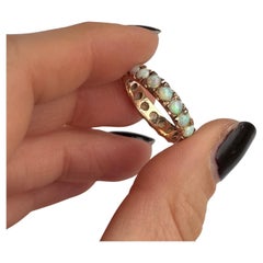 Vintage Opal and 9 Carat Gold Full Eternity Band