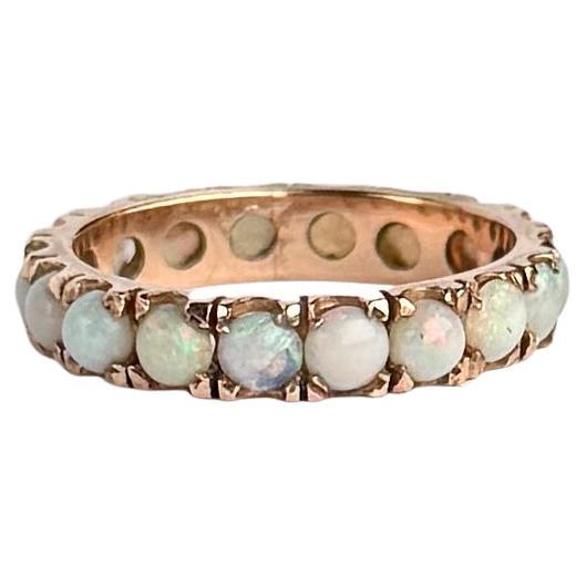 Vintage Opal and 9 Carat Gold Full Eternity Band