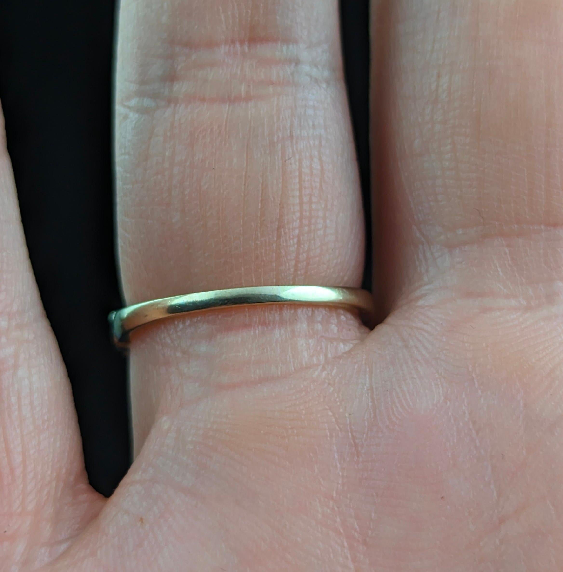 Fünf-Stein-Ring aus 9 Karat Gelbgold mit Opal und Amethyst  5