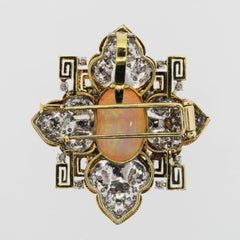 Vintage Opal and Gold Pendant Brooch