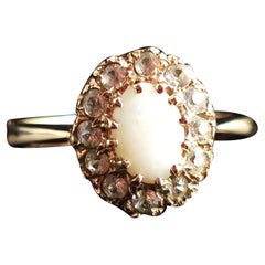 Vintage Opal and Paste Cluster Ring, 9k Yellow Gold, c1970s