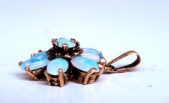 Vintage Opal Cluster Pendant 14kt 12512