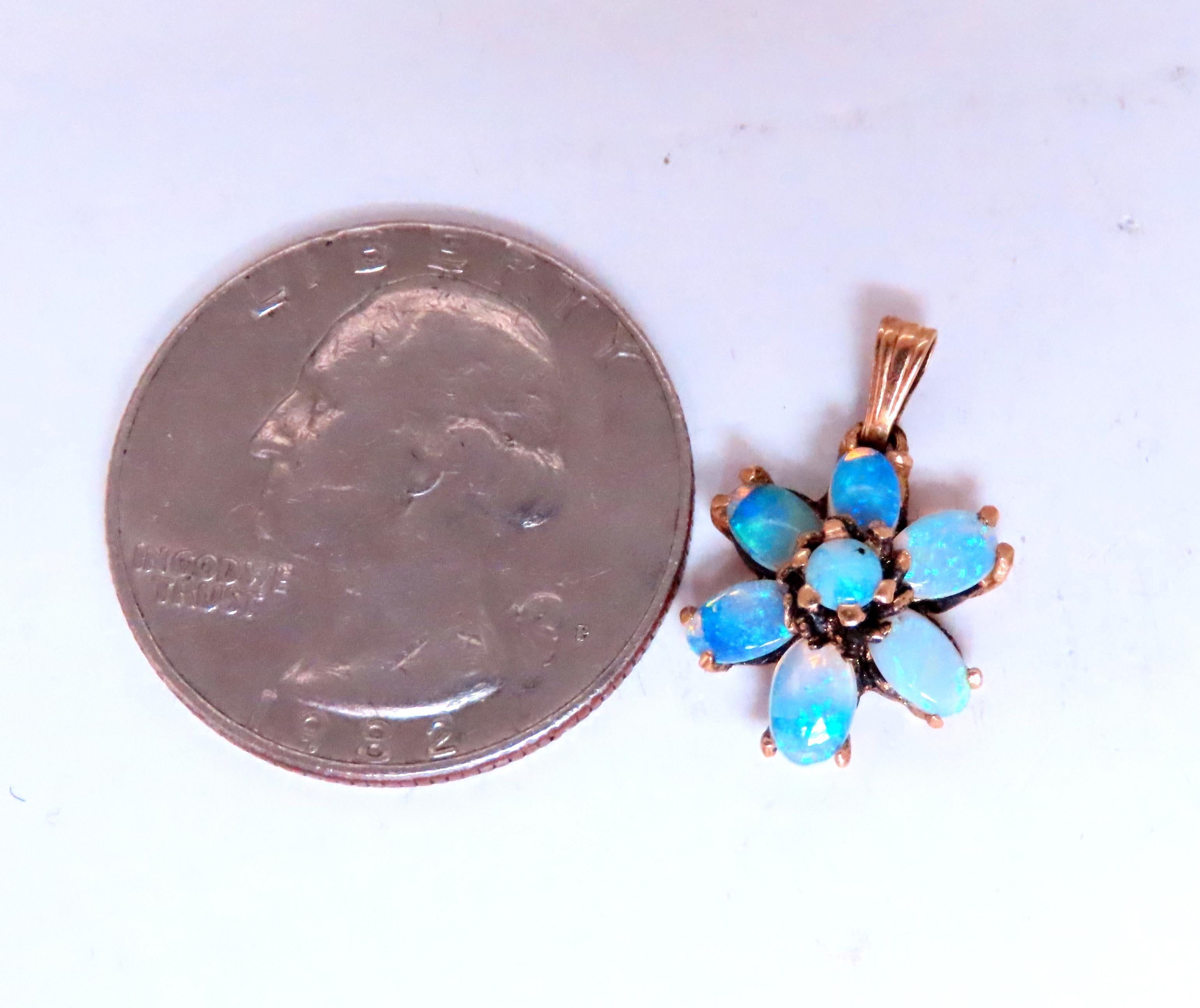 Contemporaneo Ciondolo a grappolo di opale vintage 14kt 12512 in vendita