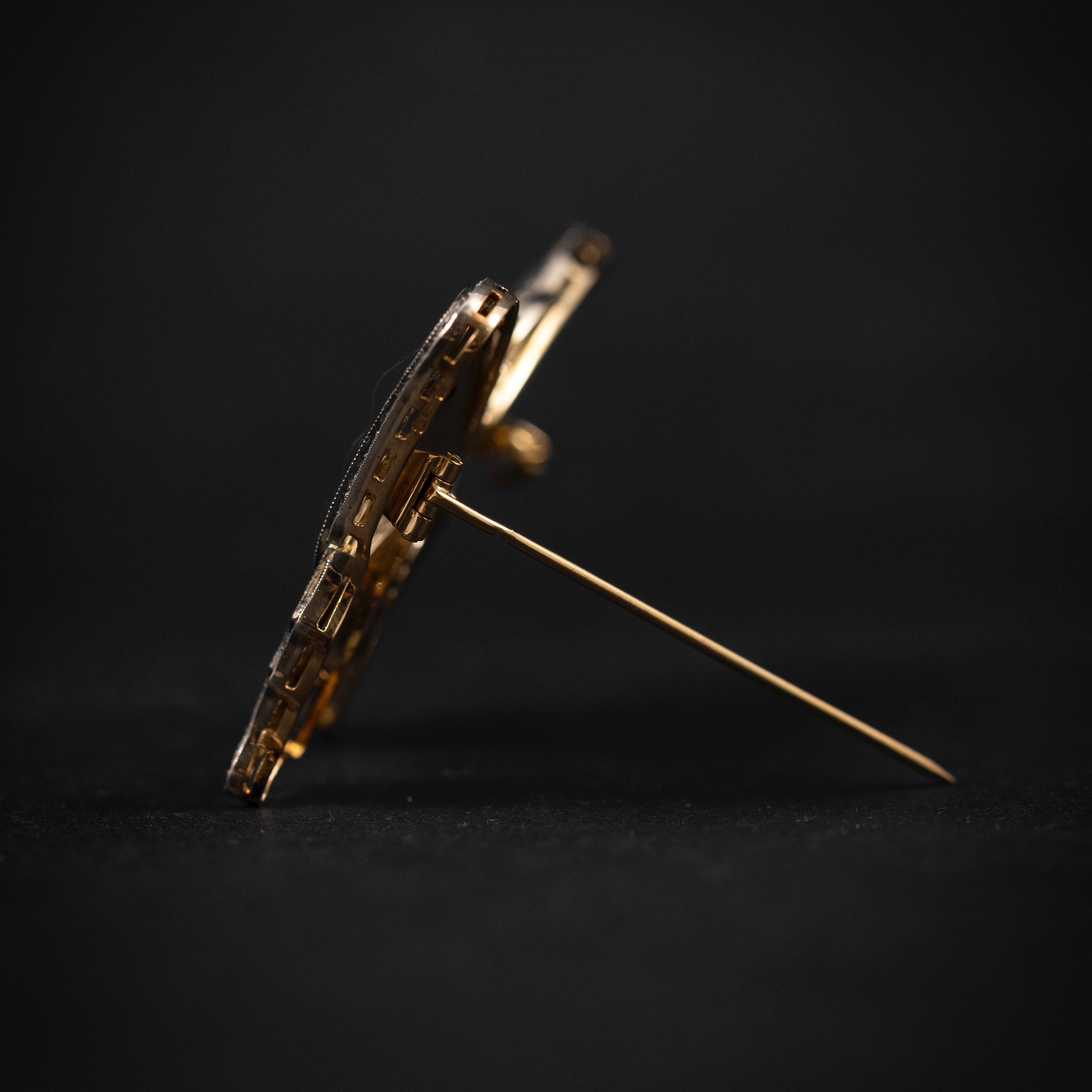 da uomo o donna Vintage Opale Diamante Smalto Farfalla Spilla Oro Giallo Argento Portoghese Anni '90 in vendita