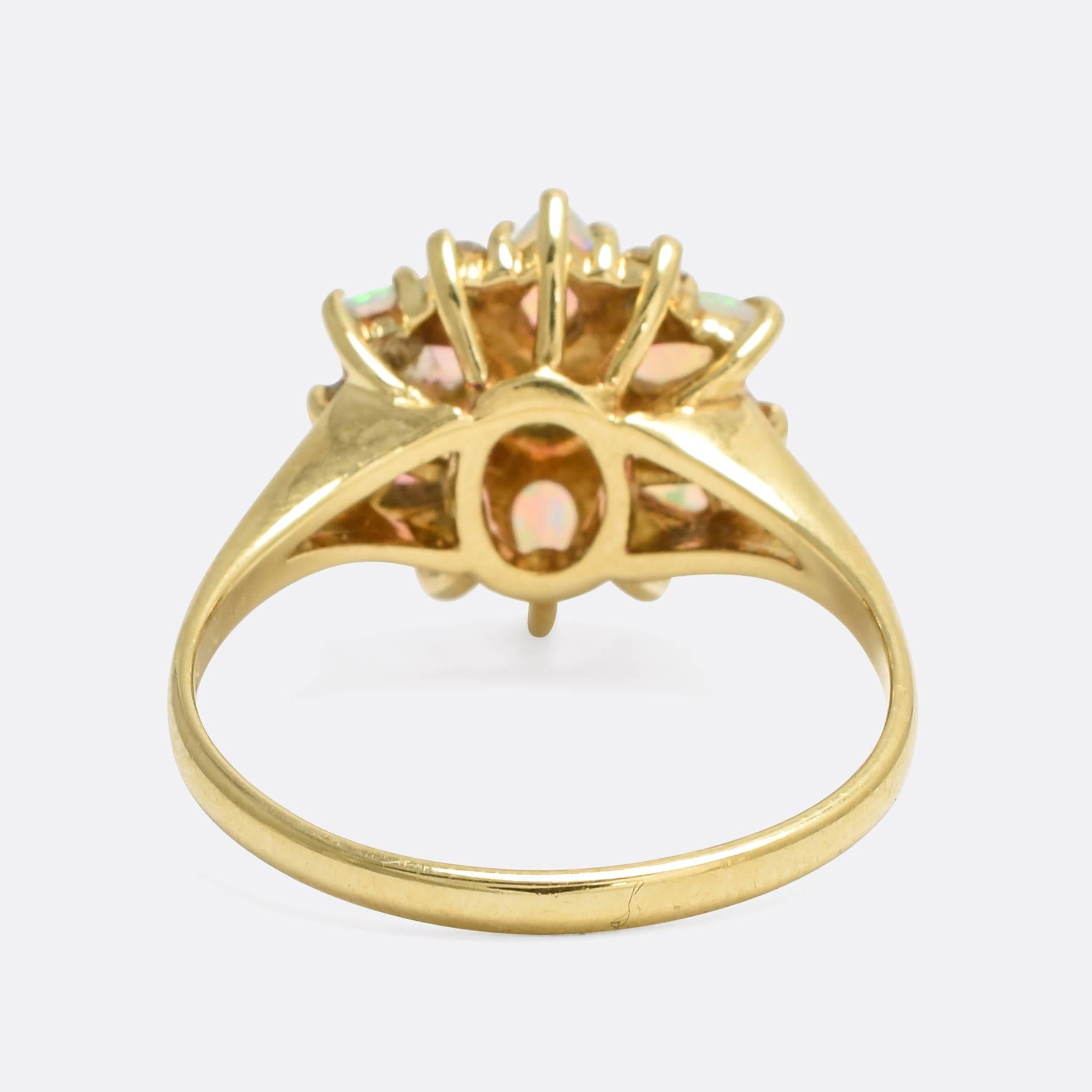 vintage opal flower ring