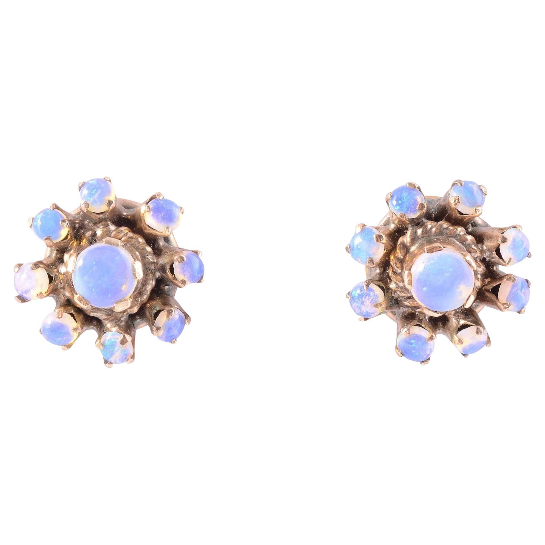 Vintage Opal Earrings For Sale