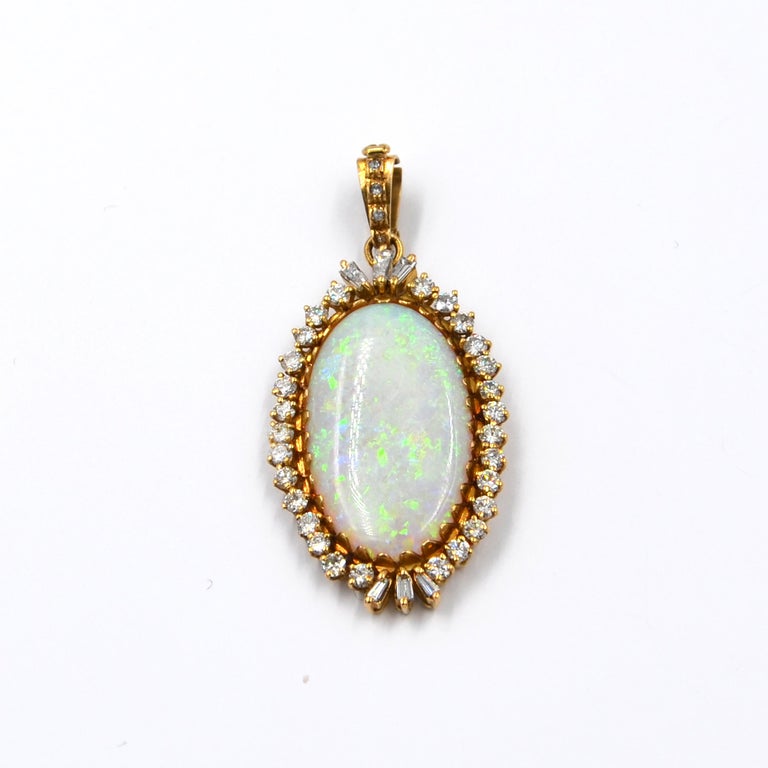 Vintage Opal Pendant For Sale at 1stDibs