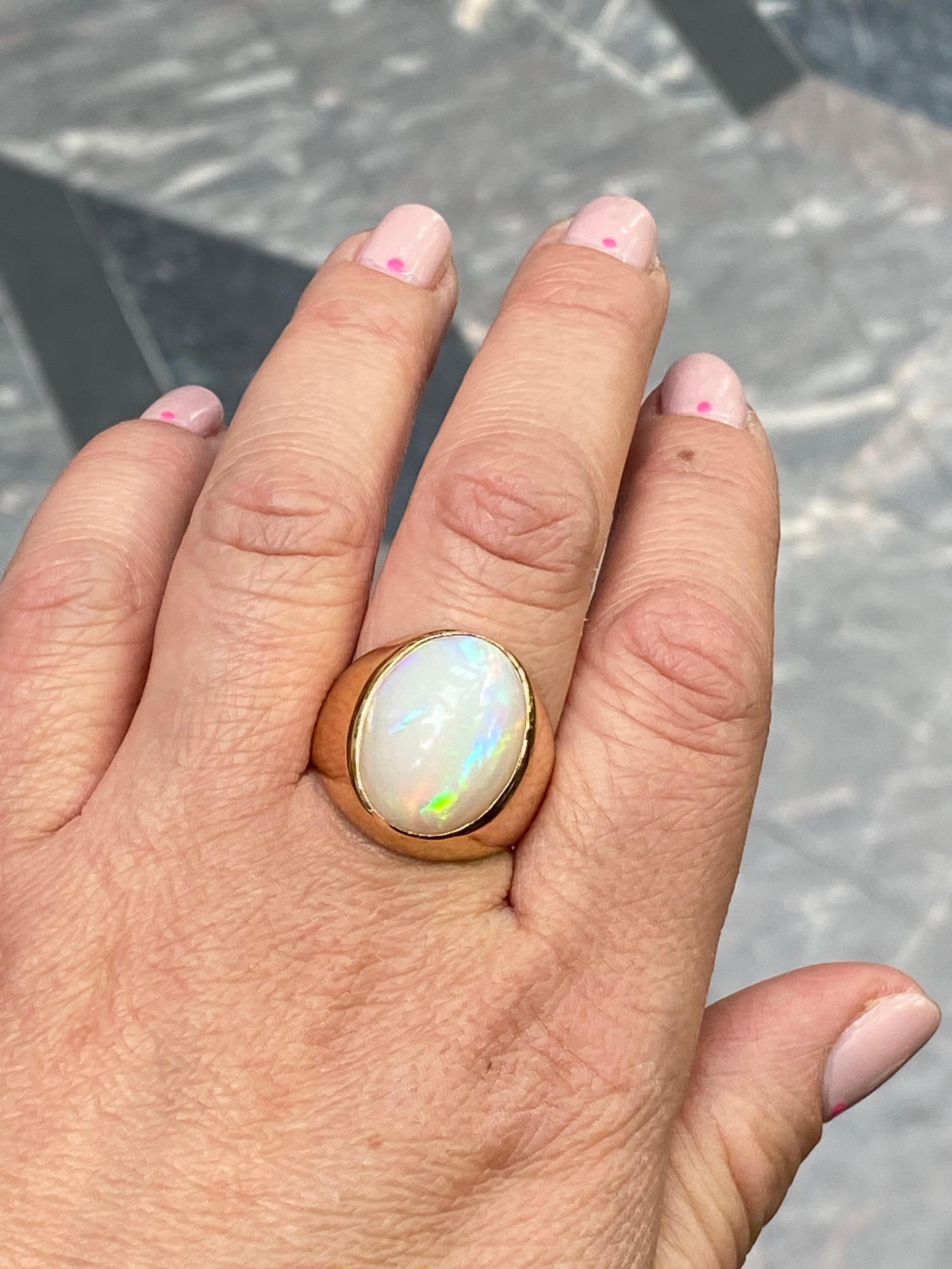signet ring opal