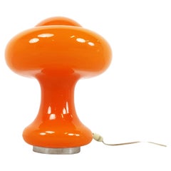 Vintage Opaline Mushroom Table Lamp, 1970s