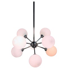 Vintage Opaline Sputnik Chandelier, 1960s Vintage Opaline Sputnik Chandelier, 1960s