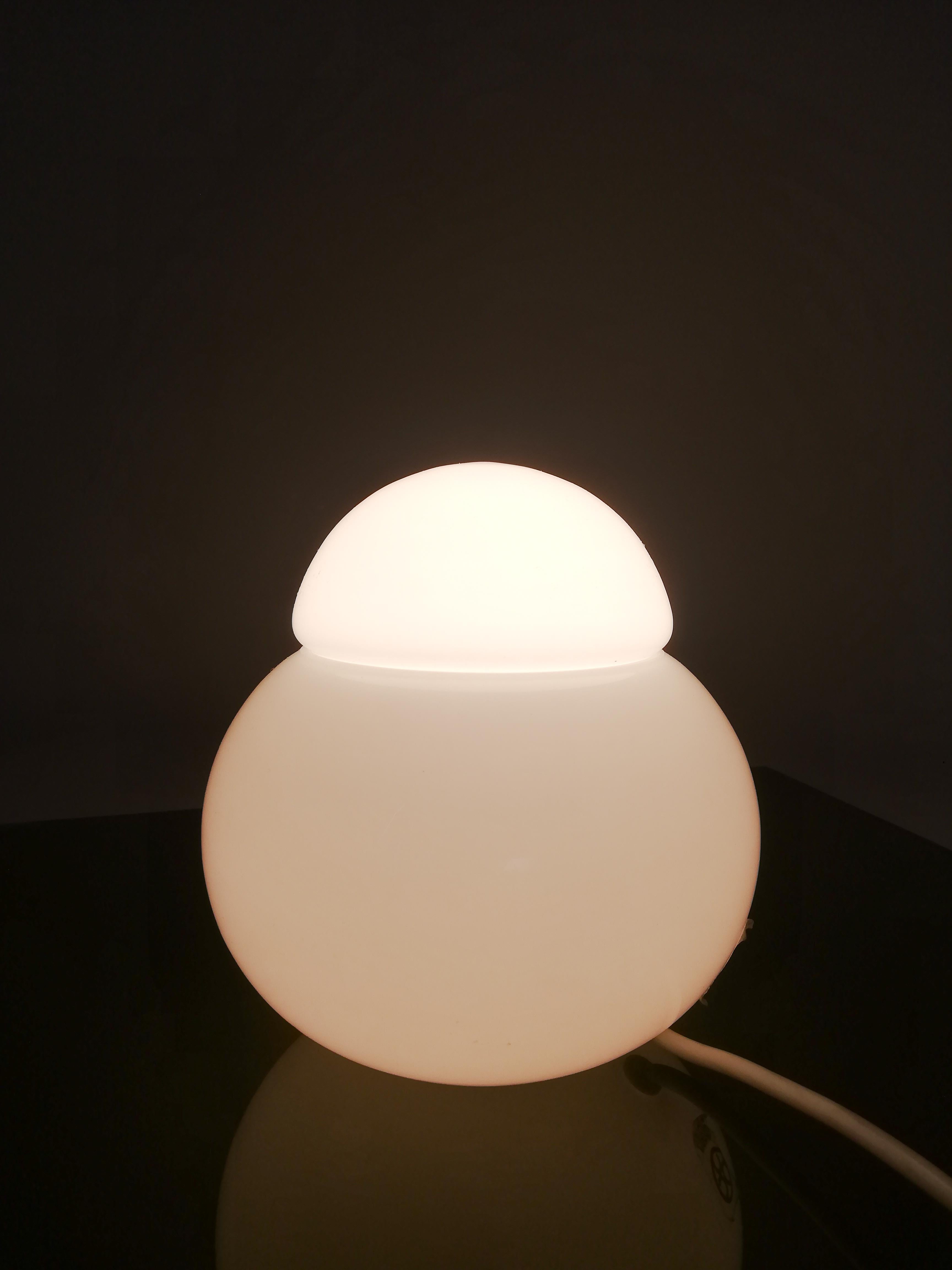 Vintage Opaline Table Lamp Daruma by Sergio Asti for Candel, Italy, 1960s For Sale 6