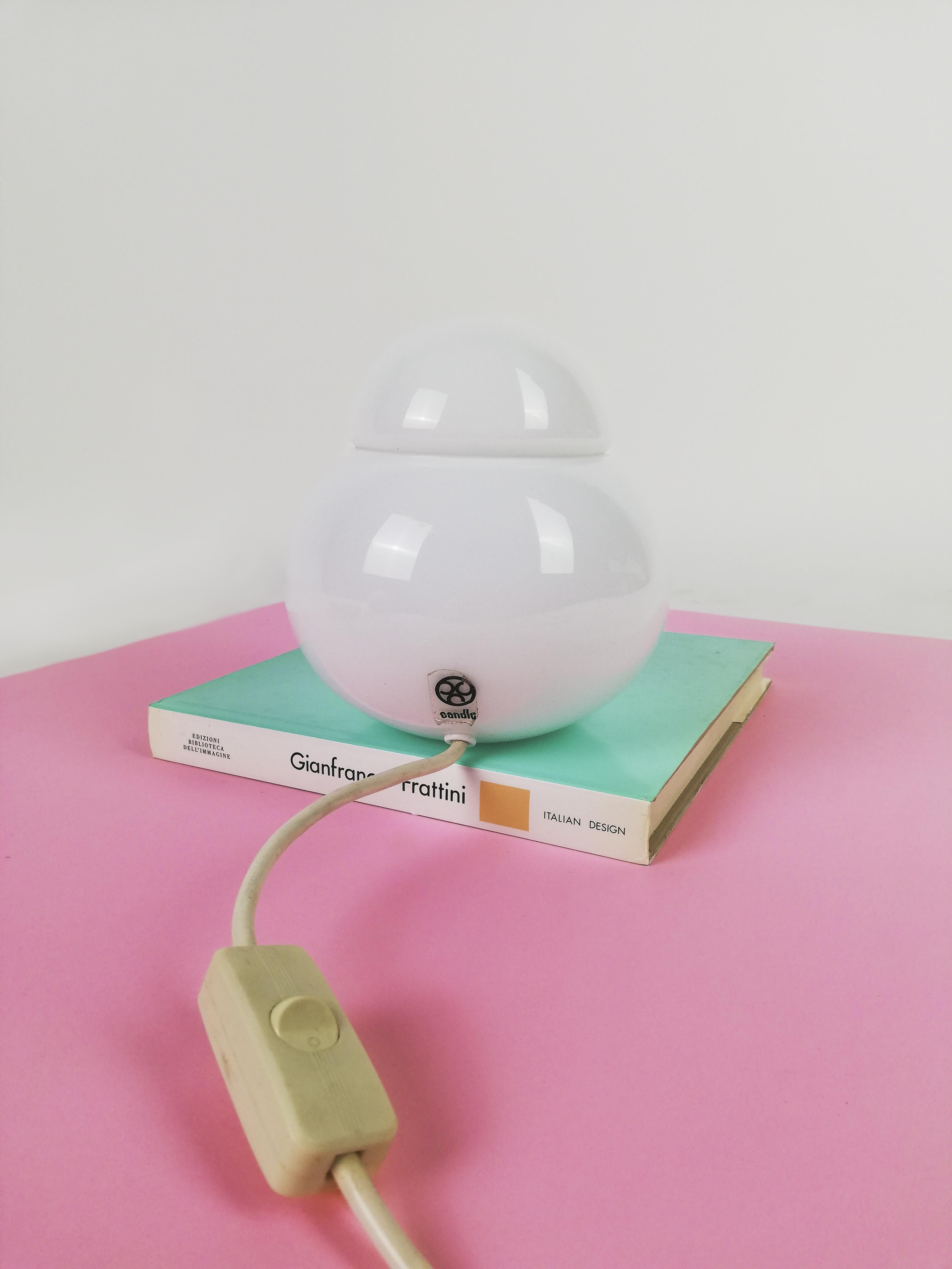 Vintage Opaline Table Lamp Daruma by Sergio Asti for Candel, Italy, 1960s For Sale 2