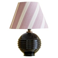 Vintage Opaline Table Lamp with Customized Shade, France, 1930's