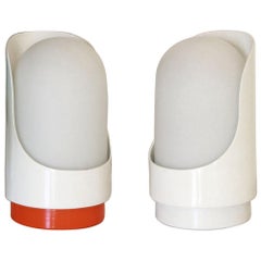 Vintage-Tischlampen aus Opal, zweier-Set, Valenti Luce, Italien 1970er Jahre