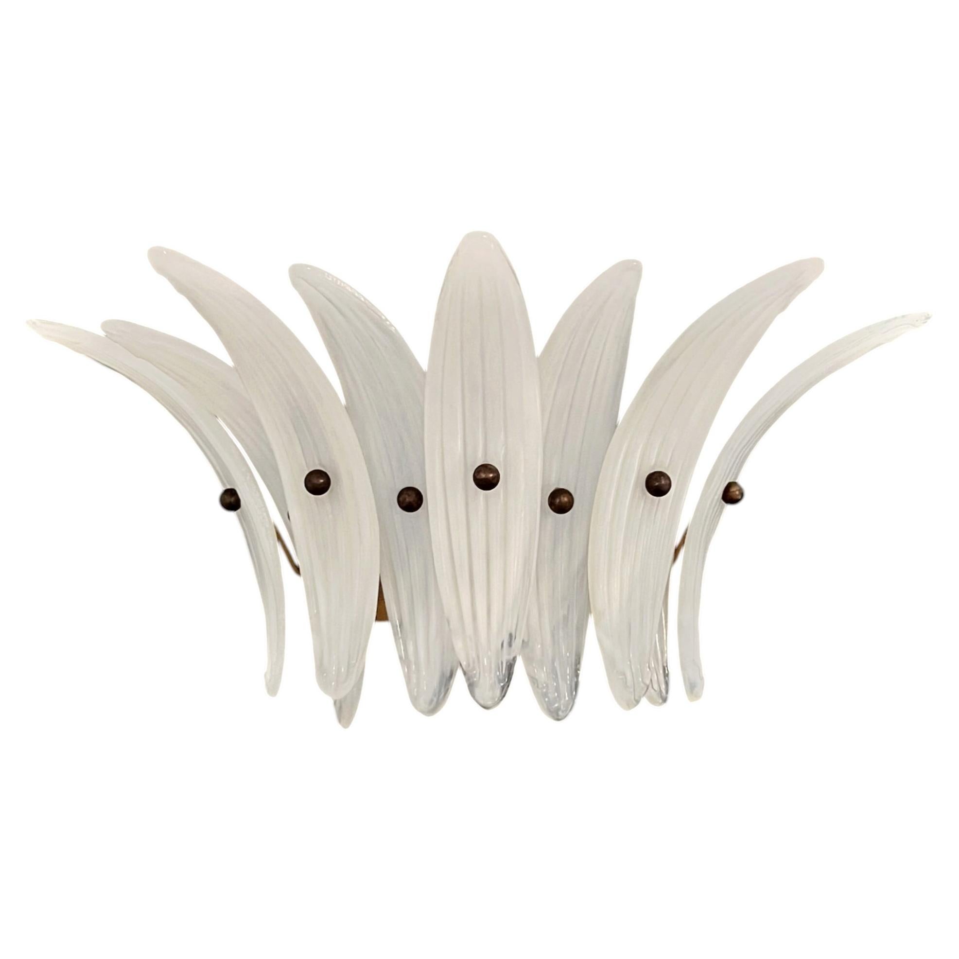 vintage opalino Palmette wall Light