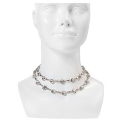 Vintage Open Back Crystal Double Row Choker Circa 1960