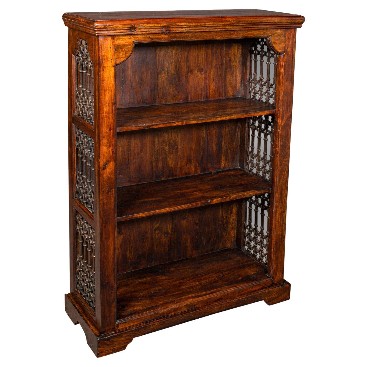 Vintage Open Bookcase, Asian, Shelving Unit, Regency Colonial Revival, C.1980 For Sale