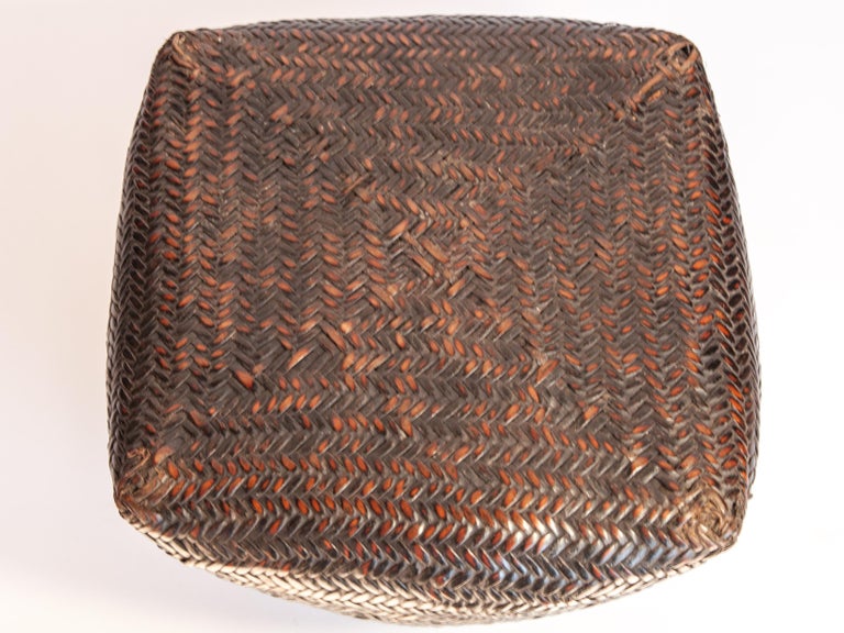 Vintage Open Mouthed Kitchen Basket Arunachal Pradesh, India, Mid20th