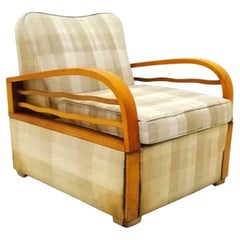 Vintage Openable Armchair Bed, 1950s