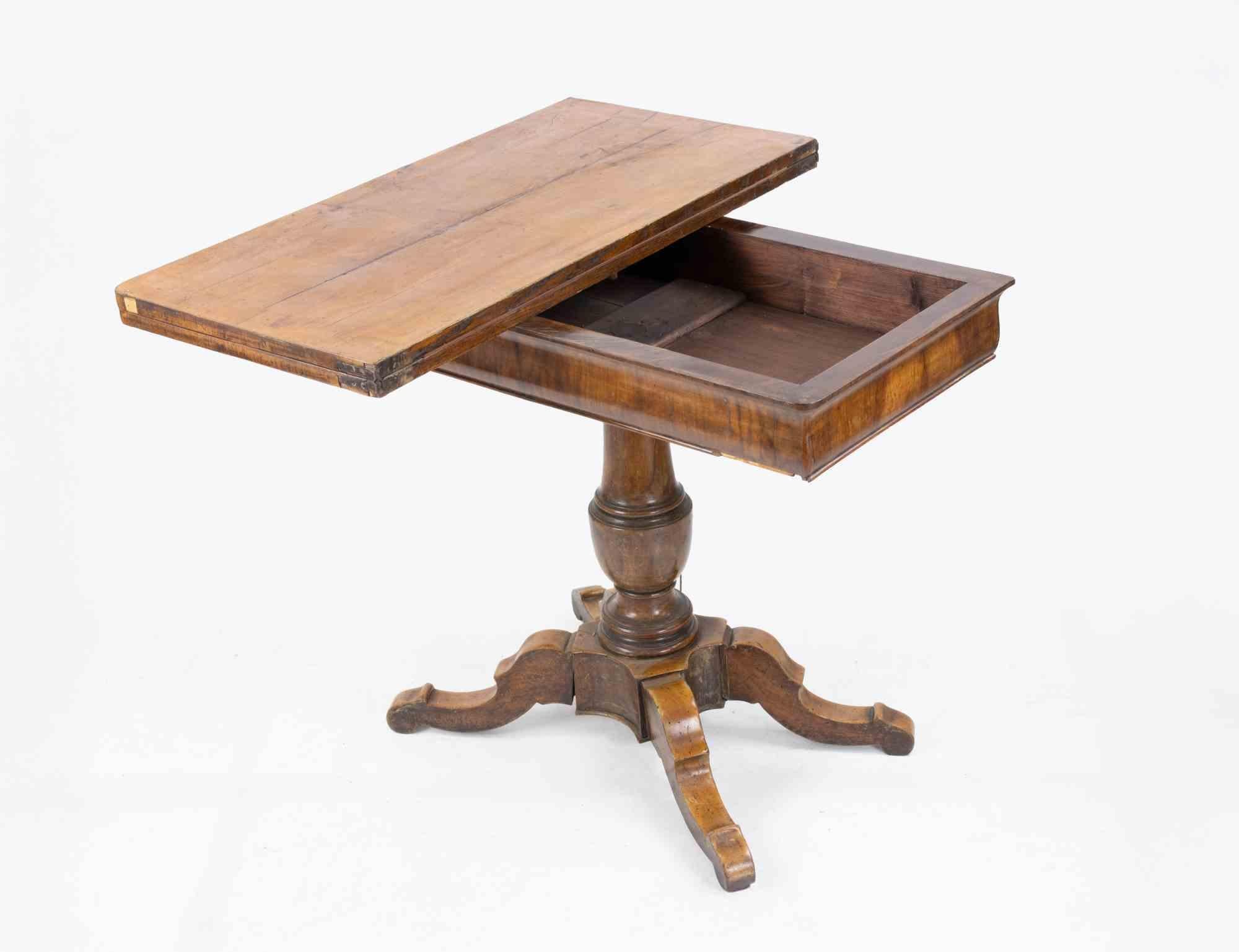 Legno Tavolo da gioco d'apertura vintage, Italia, anni '50 in vendita