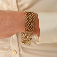 Vintage Openwork Bracelet Set in 9k Yellow Gold