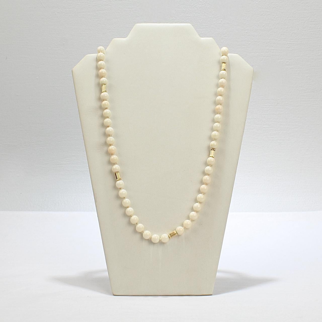 vintage white coral necklace
