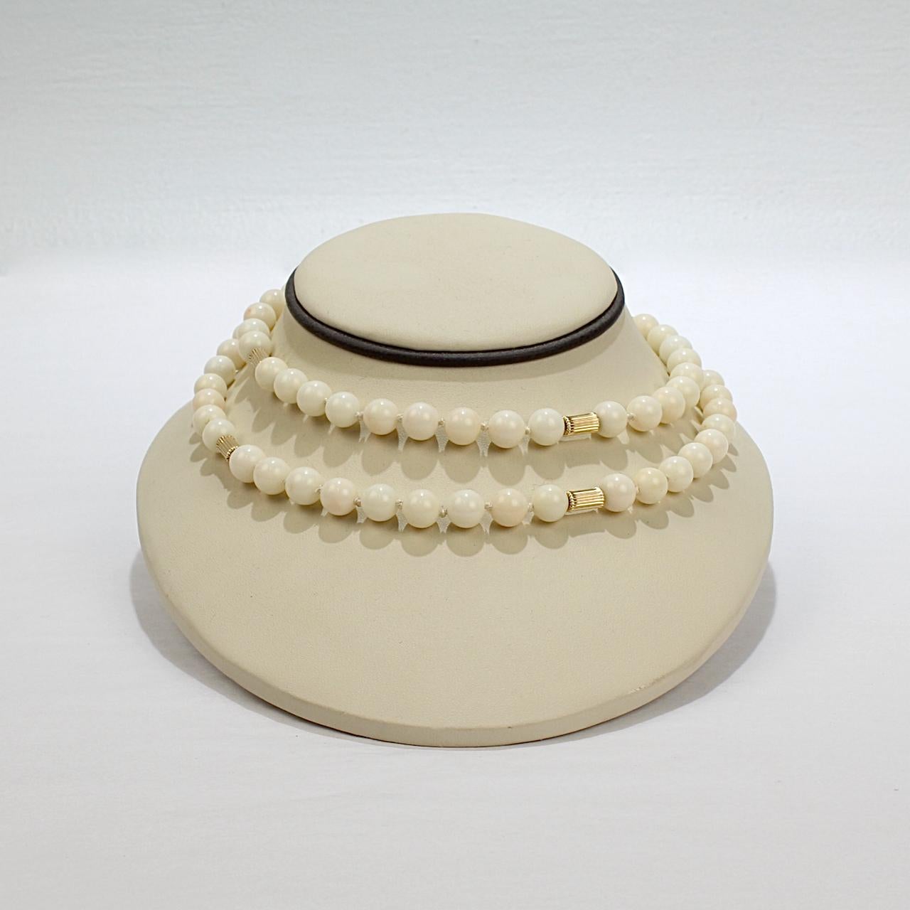 vintage white coral necklace