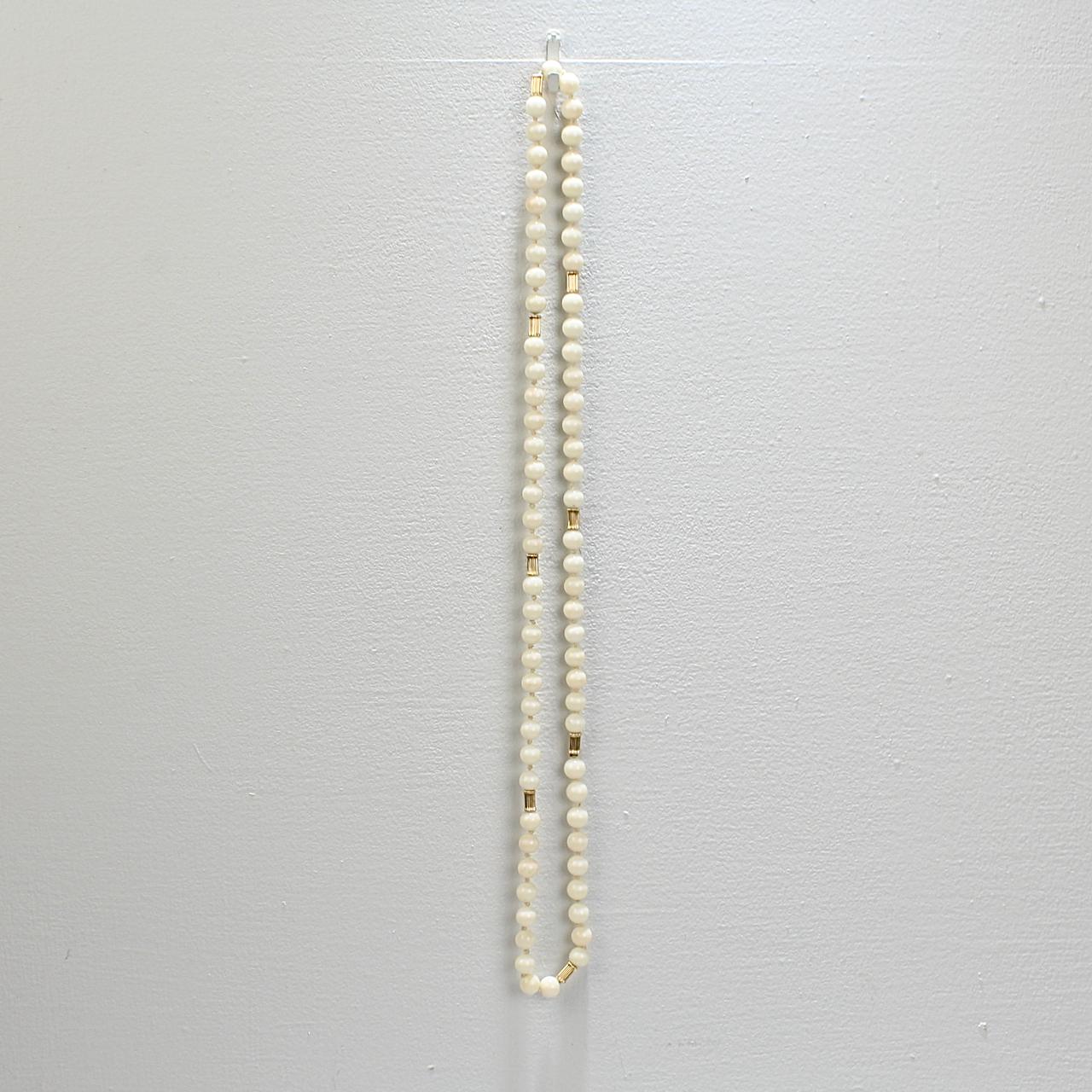 white coral bead necklace