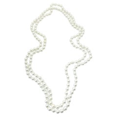 Vintage Opera Length Pearl Rope Necklace 1990s