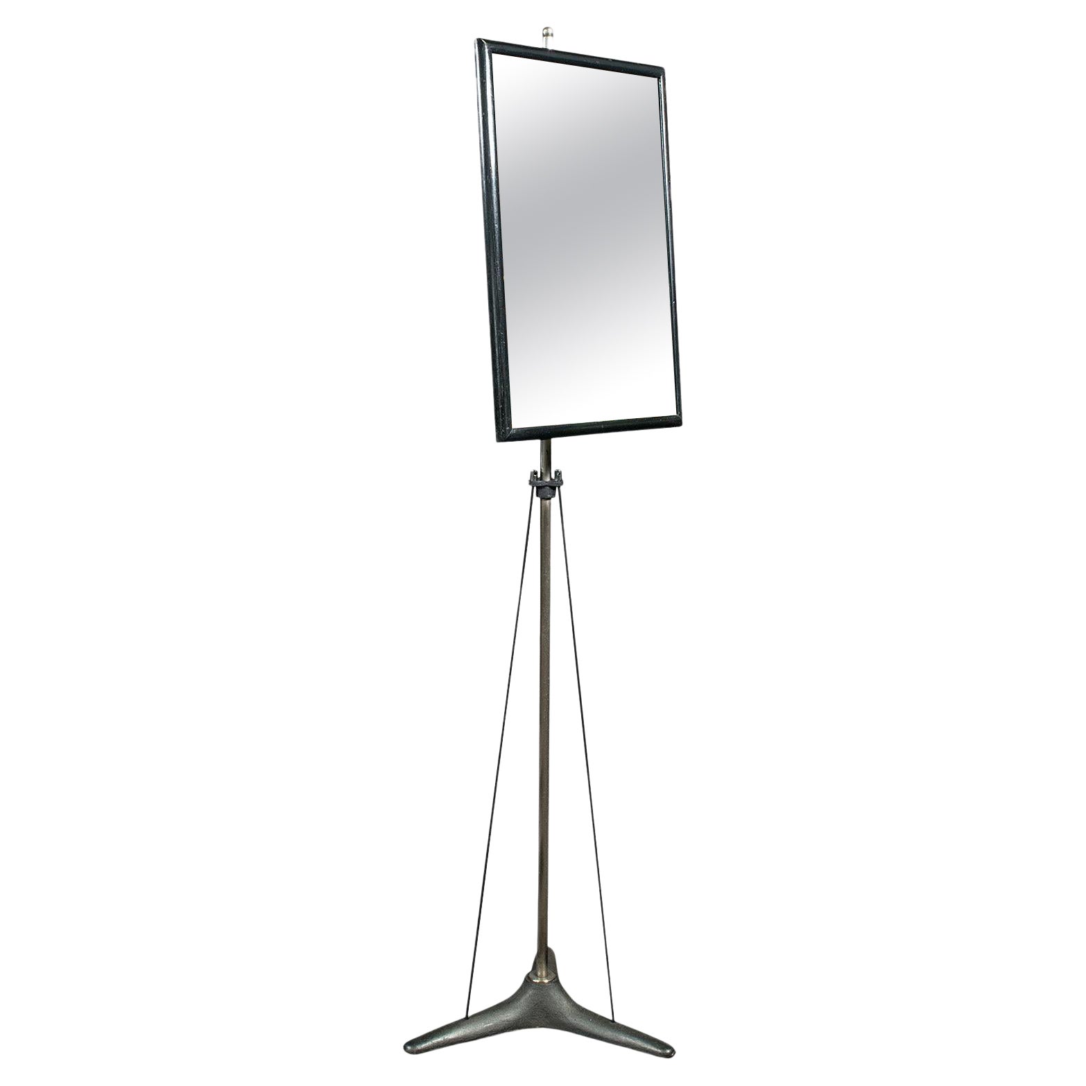 Vintage Optician's Mirror, German, Adjustable Vanity, Bathroom, Industrial, 1960