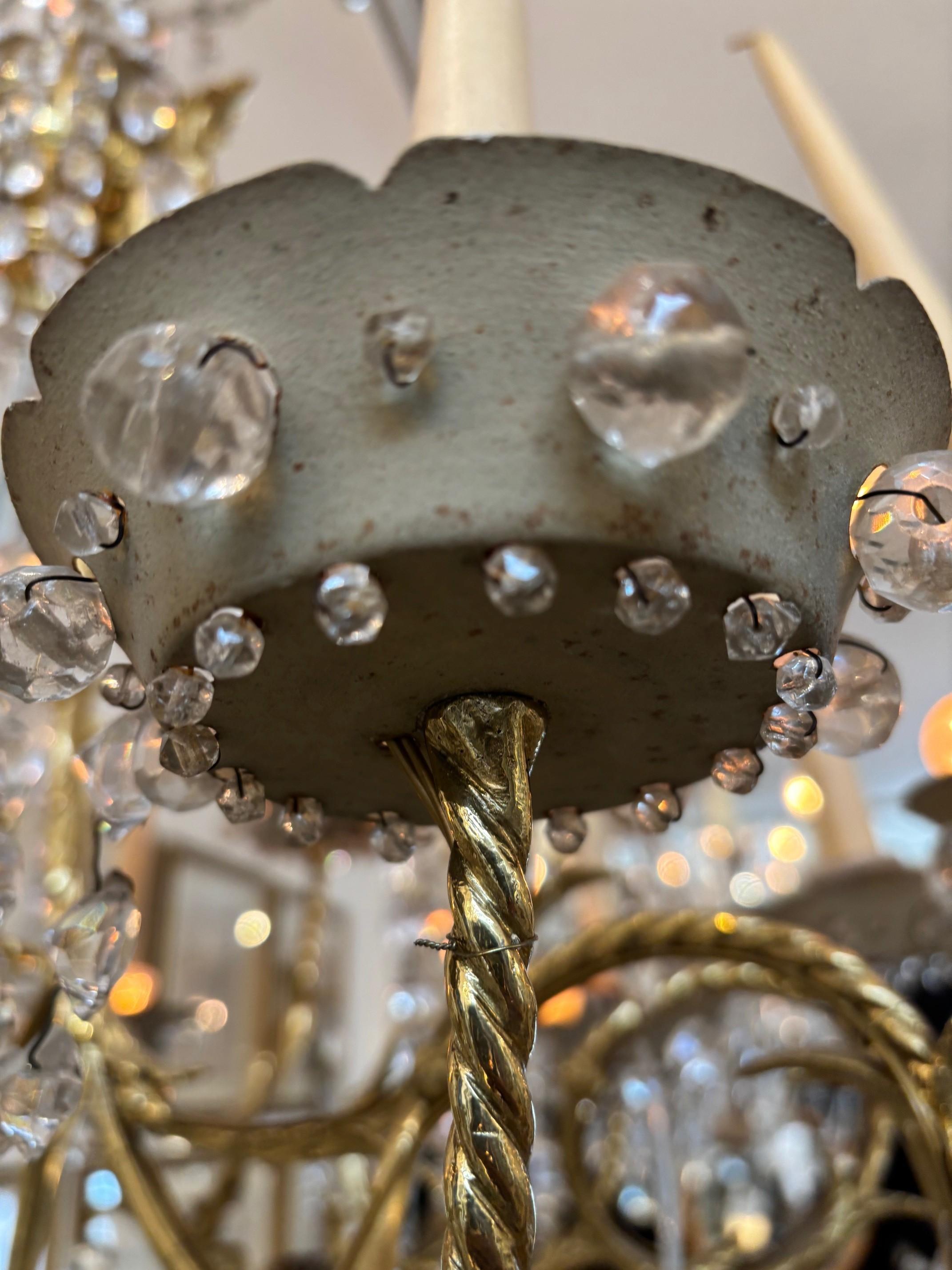 Lampadario vintage opulento e unico di Bagues in vendita 7