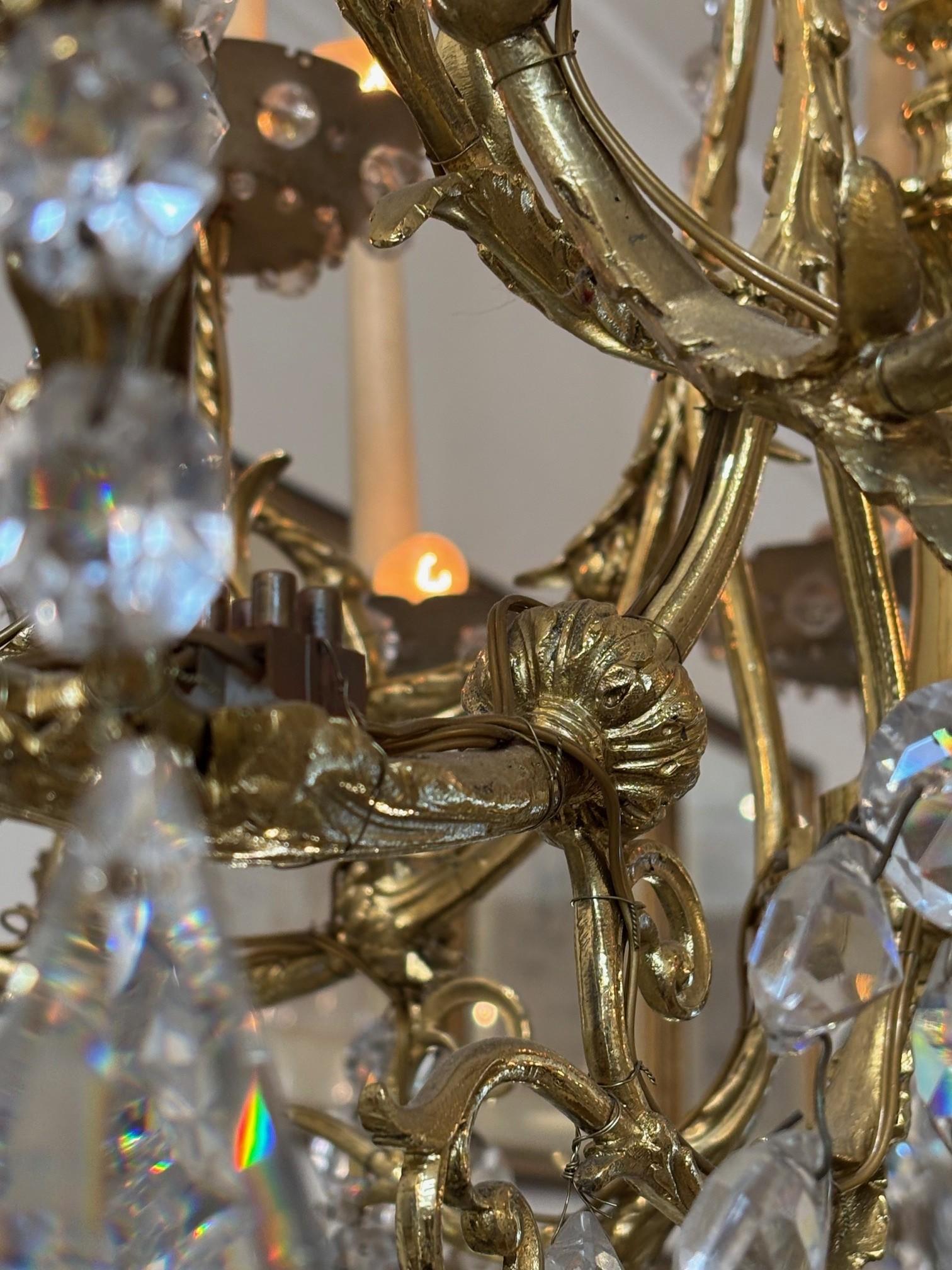 Lampadario vintage opulento e unico di Bagues in vendita 9