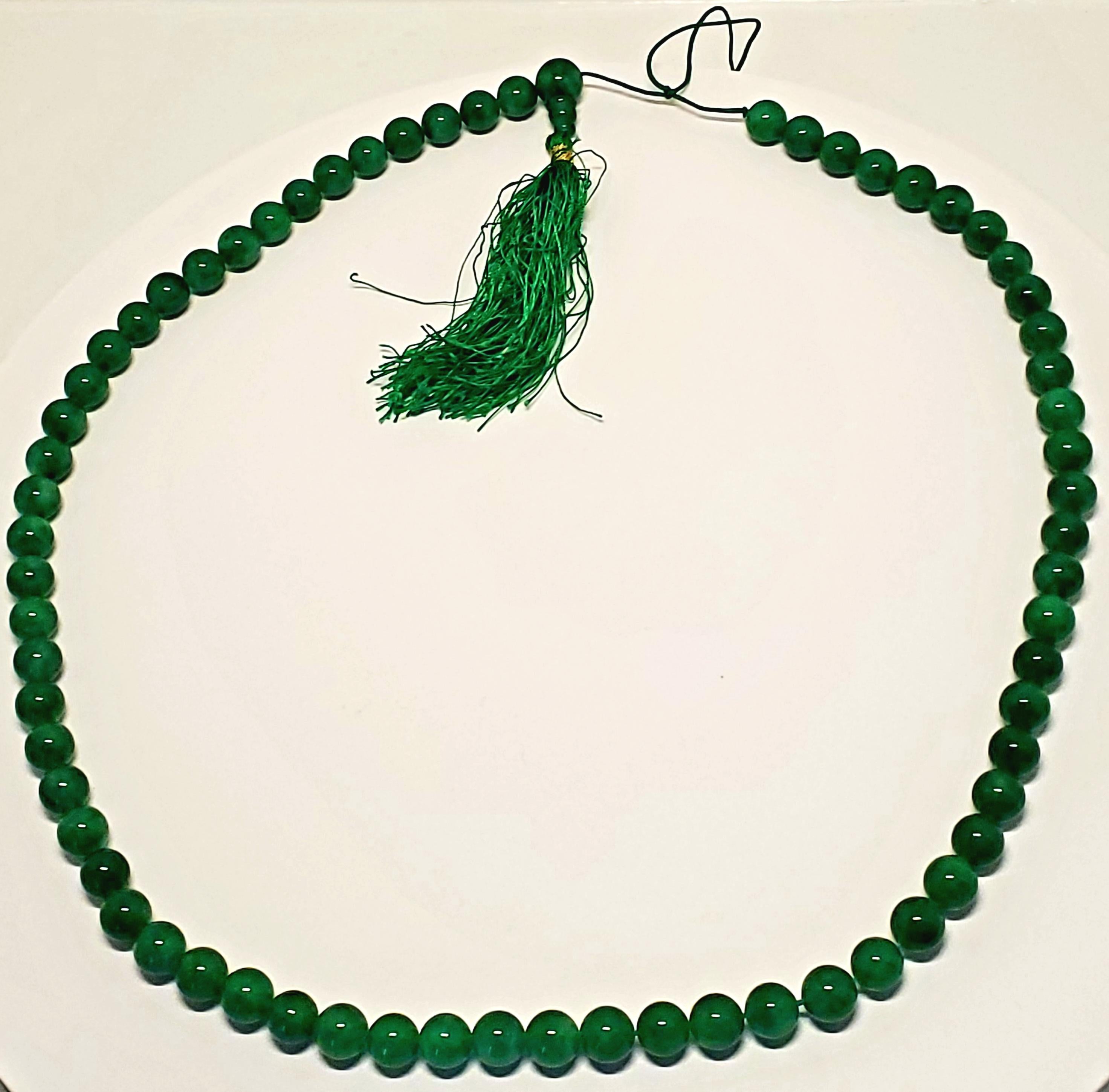 emerald prayer beads