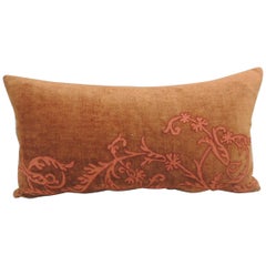 Vintage Orange and Brown Embroidery Bolster Decorative Pillow