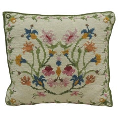 Vintage Orange and Green Petite Square Tapestry Decorative Pillow