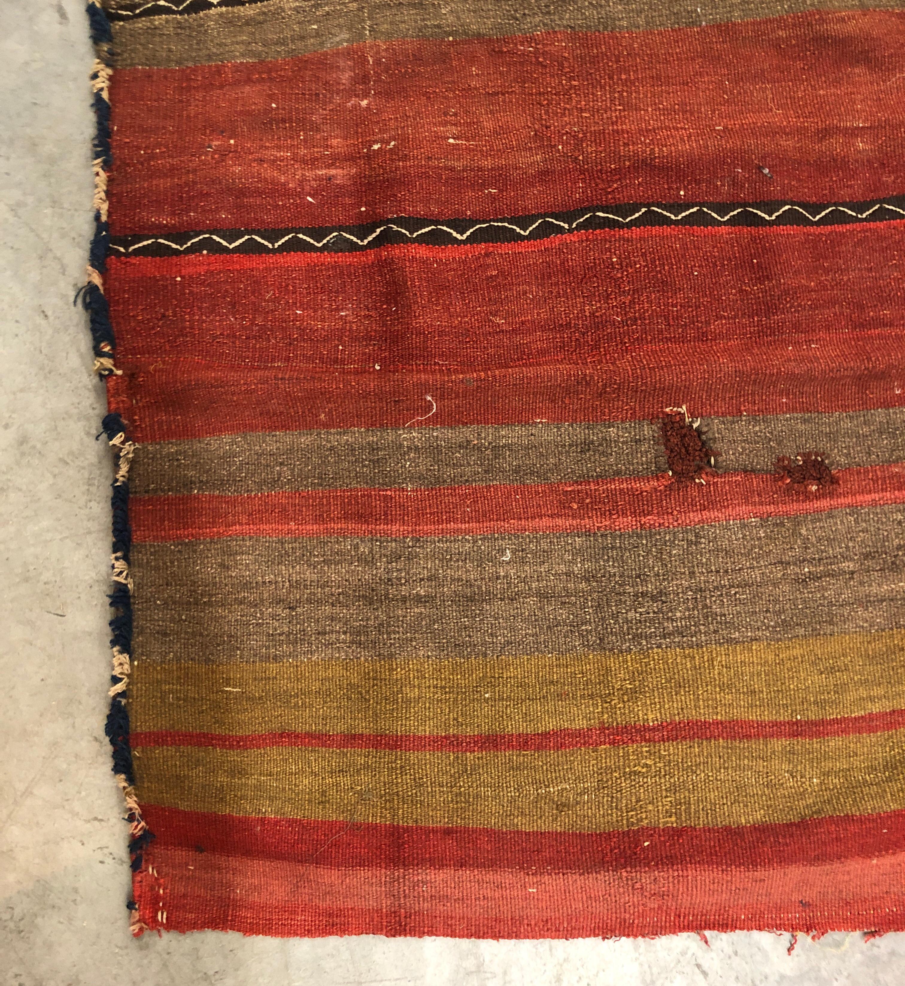 Vintage orange and red Kilim 