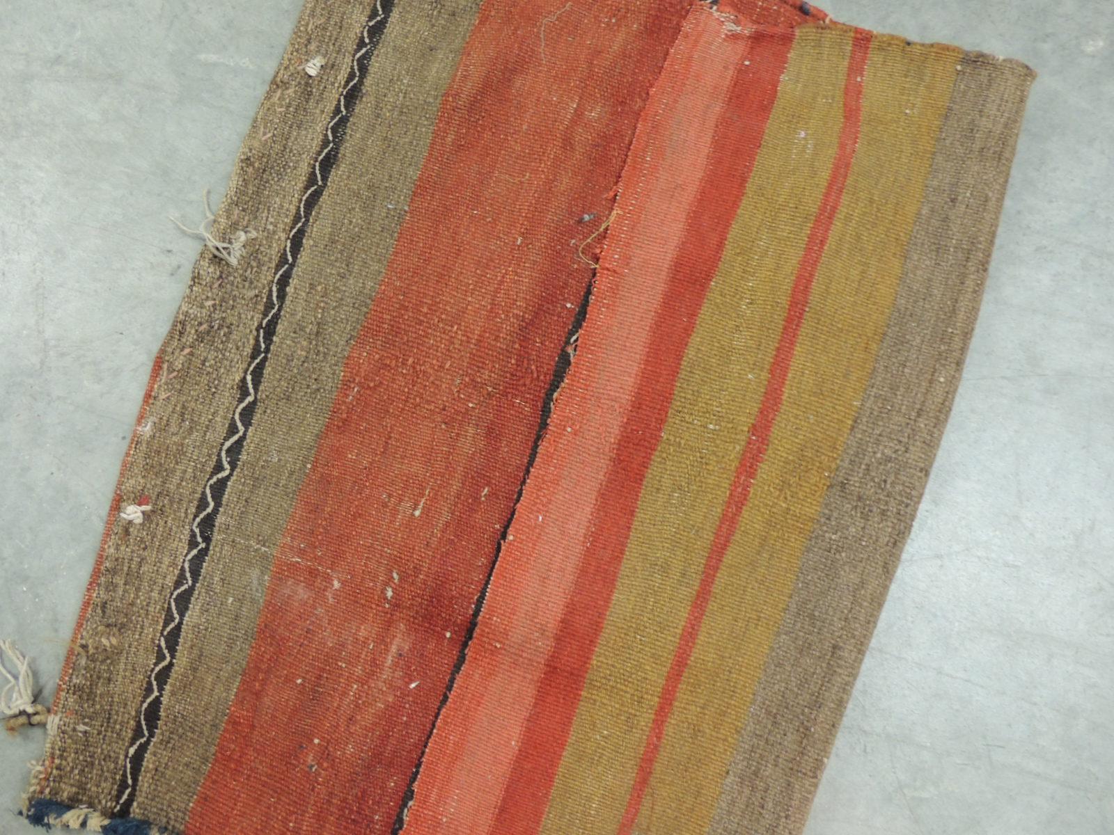 Vintage Orange and Red Kilim 